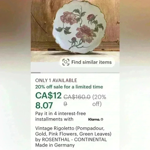 Large Rosenthal Rigaletto serving Plate. - Picture 5 of 5